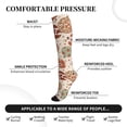 thumbnail image 3 of Lsque Cow Spots And Disco Ball Pattern Sport Compression Socks for Men & Women 15-20 mmHg Knee High Nurse Pregnant Running Medical and Travel Athletic, 3 of 6