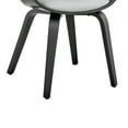 thumbnail image 5 of Adalyn Gray Faux Leather and Black Wood Dining Room Accent Chair, 5 of 10