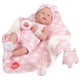 thumbnail image 1 of JC Toys La Newborn All-Vinyl-Anatomically Correct Real Girl 15 Baby Doll in Pink and Deluxe Accessories, Designed by Berenguer., 1 of 1