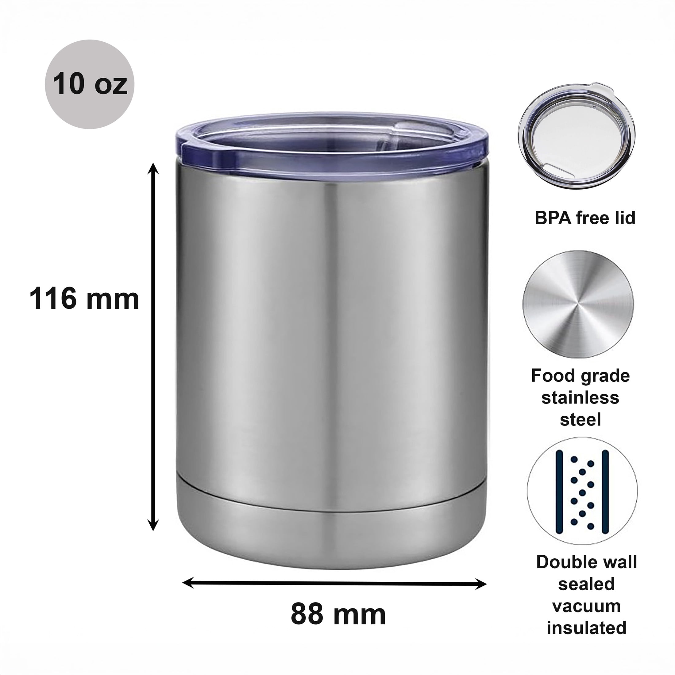 HI HPI Hawaii Personalized 10 oz Hawaii Flag Stainless Steel Tumbler