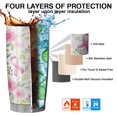 thumbnail image 7 of 20oz Tumblers Pink Breast Cancer and Pioneer Flower Stainless Steel Vacuum Insulated Double Wall Travel Tumbler Cups Mug with Lid and Straw,Cleaning Brush for Cold & Hot Drinks, 7 of 7