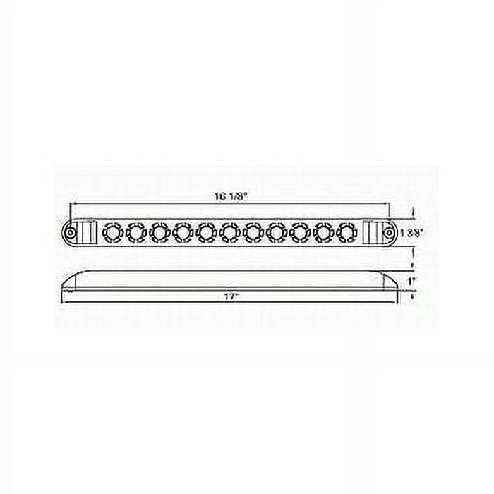Smiling JuJu LED Truck Trailer Turn Tail Parking Signal Clearance Marker Identification Light Bar Chrome Reflector