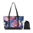 thumbnail image 7 of FORMRS Canvas Laptop Tote Bag for Women with 15.6" Computer Compartments Shoulder Handbag, Colorful Art Flowers, 7 of 7