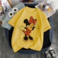 thumbnail image 1 of Mickey Mouse Disney Short Sleeve T-Shirts Devil Minnie Mouse Funny Women's T-Shirt Fashion Streetwear Edgy Female Clothing 2022XL Gao Jinjia LED, 1 of 2