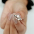 thumbnail image 4 of Rosec Jewels Natural Diamond Promise Ring for Women - Split Shank Ring - HI-SI Quality - Ready to Gift for Valentines, 14K White Gold, US 10.50, 4 of 8