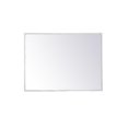 thumbnail image 1 of Elegant Decor MR4071WH 24 x 32 in. Metal Frame Rectangle Mirror, White, 1 of 4