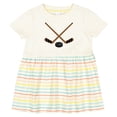thumbnail image 3 of Inktastic Sports Hockey Sticks Girls Baby Dress, 3 of 5