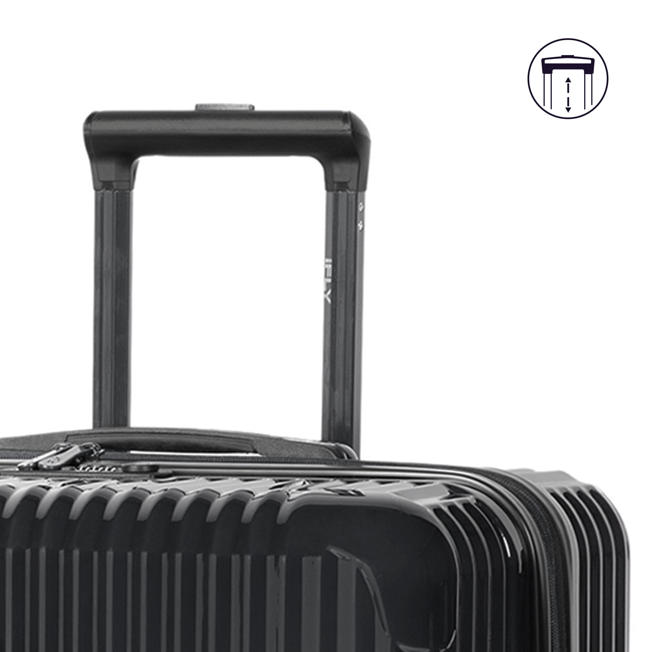 iFLY Elite 2-Piece Expandable Hardside Spinner Luggage Set, with TSA Lock, 20" Carry-on and 28" Checked Luggage, Black