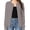 Charcoal Heather, variant on Women's Crew Neck Button Down Long Sleeve Cardigan Sweater