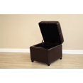 thumbnail image 3 of Storage Cube Ottoman in Dark Brown, 3 of 4