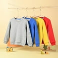 thumbnail image 4 of Ketyyh-chn99 Kids Boys Girls Fleece Pullover Hoodies Solid Hooded Sweatshirts Soft Sweatshirt Sherpa Lined Jacket for Kids Clothes for Red,3-4 Years, 4 of 4