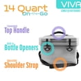 thumbnail image 6 of Cubix Outdoors Viva 14 QT On-The-Go Portable Insulated Hard Cooler - Fits 18 Cans - Cloud Grey, 6 of 9