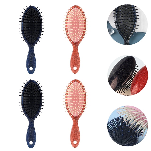 RENACLIPY 4Pcs Home Airbag Hairbrushes with Flexible Cushion and Rounded Teeth for Comfortable Styling