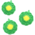 thumbnail image 1 of Flower Dish Scrubby 3 Pack Scrubber Reusable Cloth Sunflower Dish Washing Sponge (Green), 1 of 5