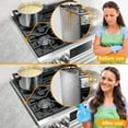 thumbnail image 4 of AEVXKHI 4PCS Stainless Steel Stove Gap Guards, Snug Fit Stove Side Gap Protectors, Anti Rust Heat Resistant Stove Gap Fillers for Home Kitchen, 4 of 9
