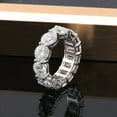thumbnail image 3 of Eclet Jewels 14K White Gold Over Rings for Gifts - 1.9 Ct Emerald Cut Diamond Rings - Latest Diamond Rings for Women's Gifts - Round & Emerald Cut Engagement Wedding Rings - Party Wear Diamond Rings, 3 of 6