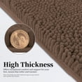 thumbnail image 4 of Easy-Going Luxury Chenille Shag Bath Rugs, Non Slip Bath Mat for Bathroom Floor, 20"x32", Camel, 4 of 7