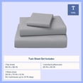 thumbnail image 3 of Mainstays Kids Microfiber Bed Sheet Set, Twin, Gray, 3 Pieces, 3 of 10