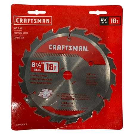 UPC: 0885911657402 | Craftsman 6-1/2 in. Dia. x 5/8 in. Thin Kerf Circular Saw Blade Stainless Steel 18 teeth 1 pk – Case Of: 1; Each Pack Qty: 1