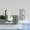thumbnail image 2 of estatua de cisne,Estatuas y figuritas de cisne de cerámica modernas Esculturas,Contenedor de almacenamiento,Mini armario organizador de cosméticos de escritorio,Caja de almacenamiento de, 2 of 8
