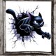 thumbnail image 1 of Adhesivos de pared 3D con forma de gato negro para Halloween, PVC, autoadhesivos, 1 of 4