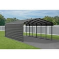 thumbnail image 2 of Arrow 12 x 29 x 7 ft Charcoal Carport With 1 Side Wall Kit, 2 of 14