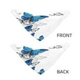 thumbnail image 6 of Kll Blue Flying Butterflies Dog Bandanas,Triangle Reversible Pet Scarf For Small Medium Large And Extra Large Dogs-Small, 6 of 7
