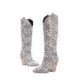 thumbnail image 4 of Otoño e invierno, botas cálidas de talla grande para mujer, tacón de cuña, tacón superalto, estampado de serpiente, botas altas Wmkox8yii sa2468, 4 of 9