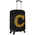thumbnail image 4 of Sunflower Initial Name C Black Luggage Cover Elastic Washable Stretch Suitcase Protector Anti-Scratch Travel Suitcase Cover for Kid and Adult L (Fit 25-28 inch suitcase), 4 of 6