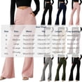thumbnail image 4 of LIaqionyy Women's Flare Yoga Pants Stretch Casual Ribbed High Waist Leggings Solid Color Bootcut Bottom Pant with Pockets, 4 of 6
