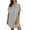 Gray, variant on Horkkom Shirt Dresses for Women Summer Beach Mini Button Down Dress Solid Color Short Sleeve Sundresses with Pocket Black L