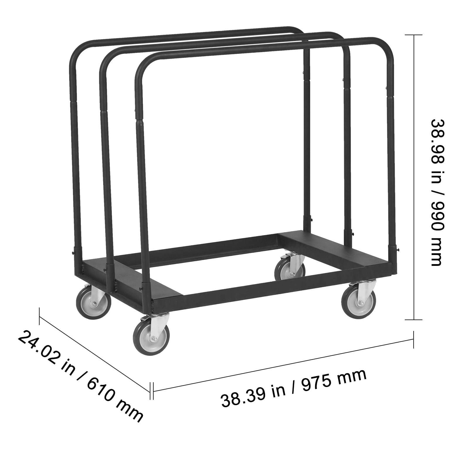 KFFKFF Drywall Cart 1500 lbs Panel Cart Dolly Handling Sheetrock Sheet Panel