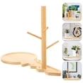 thumbnail image 2 of Wood Key Holder for Entryway Table Home Decor Khaki Jewelry Stand Multipurpose Storage Rack 1Set, 2 of 9