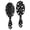 Black Halloween Ghosts with Boo, variant on Cute Ghost Halloween Pattern Brush, Detangling Hair Brush, Paddle Styling Brush, PP Material Gifts for Daily Hair Care