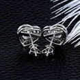 thumbnail image 2 of 2Ct Round Cut Lab Created Diamond Women's Stud Earrings 14K White Gold Plated, 2 of 3