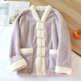 thumbnail image 2 of Wensltd Long Sleeve Fleece Pajama Tops for Women Plus Size Thick Cozy Soft Winter Home Clothes, 2 of 3