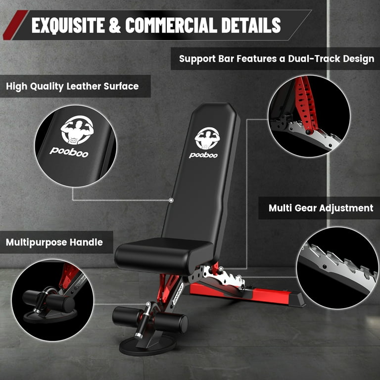LNOW Heavy-Duty Weight Bench, 1200 lb, Flat/Incline/Decline photo 6