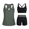 thumbnail image 7 of Zpzdpjkx Women's 3-Piece Tankini Swimsuit 2026 Fashion Cutout Modest Bathing Suits Workout Tank Tops with Boyshorts Dark Blue ② 3XL, 7 of 7