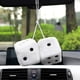thumbnail image 2 of 1 par de dados de felpa peludos para pareja colgante de espejo cuadrado Retro con puntos para decoración de adorno de Interior de coche (púrpura) oso de fresa Electrónica, 2 of 3