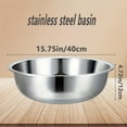 thumbnail image 4 of Pack Stainless Steel Prep Bowls, Metal Mixing Bowls, 16" x 4.7" Deep Serving Bowl, Round Camping Plates for Cooking, Baking, Prepping, Serving, 4 of 8