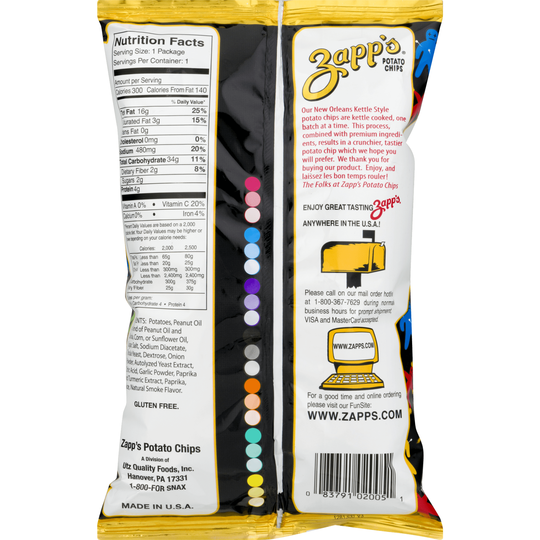 Zapp S New Orleans Kettle Style Potato Chips Voodoo 2 Oz Bags 25 Count Walmart Com Walmart Com