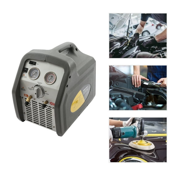 Portable Refrigerant Recovery Machine, 110V 3/4HP, High Pressure Gauges, Copper Wire Motor, 3 Modes for Efficient Refrigerant Recycling and Long-Term Use