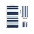 thumbnail image 4 of Navy Blue Towel Set of 3, Soft Microfiber Bath Towels, Hand Towel, Washcloths, Modern White Geometric Vertical Stripes Quick-Dry Absorbent Towels for Bathroom Kitchen Hotel Beach Gym Spa, 4 of 7