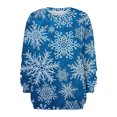 thumbnail image 3 of Costumes de Noël en Liquidation Col Rond Mode Décontractée Manches Longues Chandail en Molleton Imprimé de Noël Blouse Chandail en Molleton Surdimensionné pour Femmes, 3 of 5