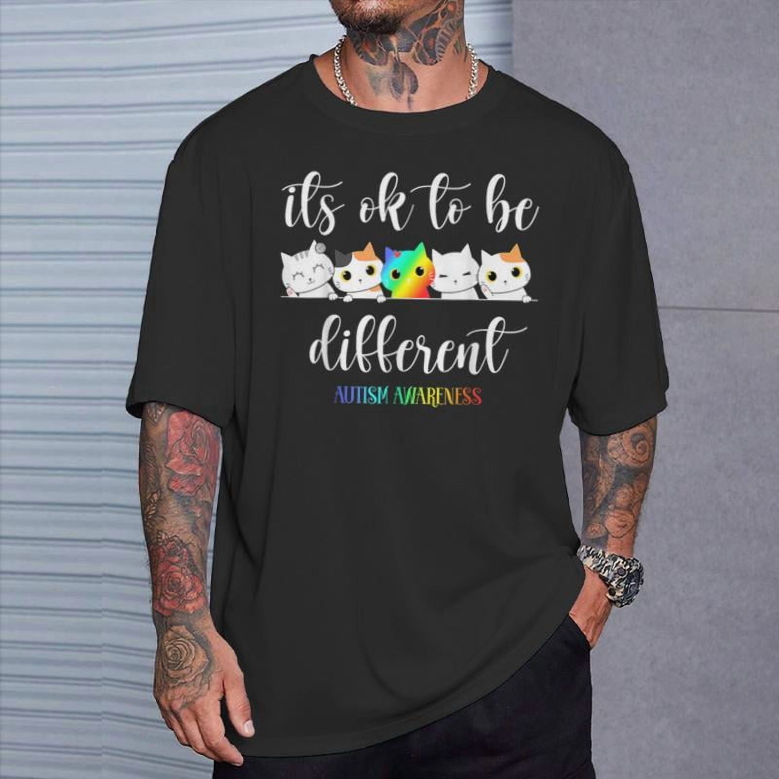 Its Ok To Be Different Cat Autism Awareness TShirt