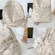 Cute Kawaii Backpack Floral Backpack for School Coquette Aesthetic Backpack Rucksack for Women Back to School Supplies Coquette School Bag