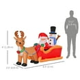 thumbnail image 3 of HOMCOM 6.5 ft Xmas Blow up Christmas Decorations with Built-in LED Lights, 3 of 10