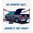 thumbnail image 2 of Go Sports! But Where's the Food? Adult White Long Sleeve Hoodie-Large, 2 of 6