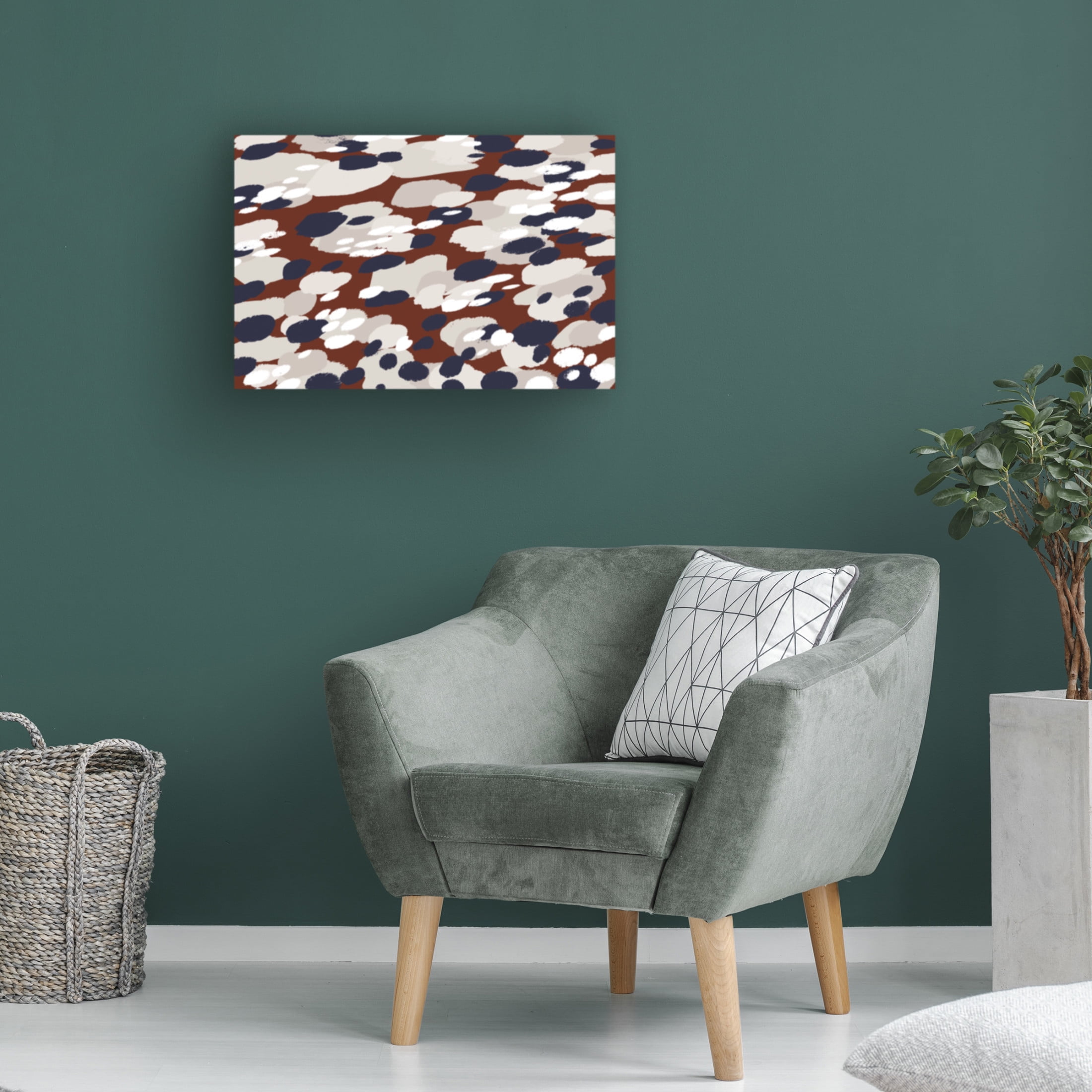 Canvas Wall Art - Treechild 'Berry Pattern Square' Wall Art for Living Room, Bedroom, or Office D?cor by Trademark Fine Art - 32 x 22 Inches