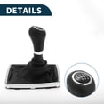 thumbnail image 5 of Unique Bargains 6 Speed Manual Gear Shifter Knob with Cover for Mercedes-Benz C-Class Automotive Gearbox Stick Shifter Lever Knob Black Plastic Faux Leather 1 Pc, 5 of 6